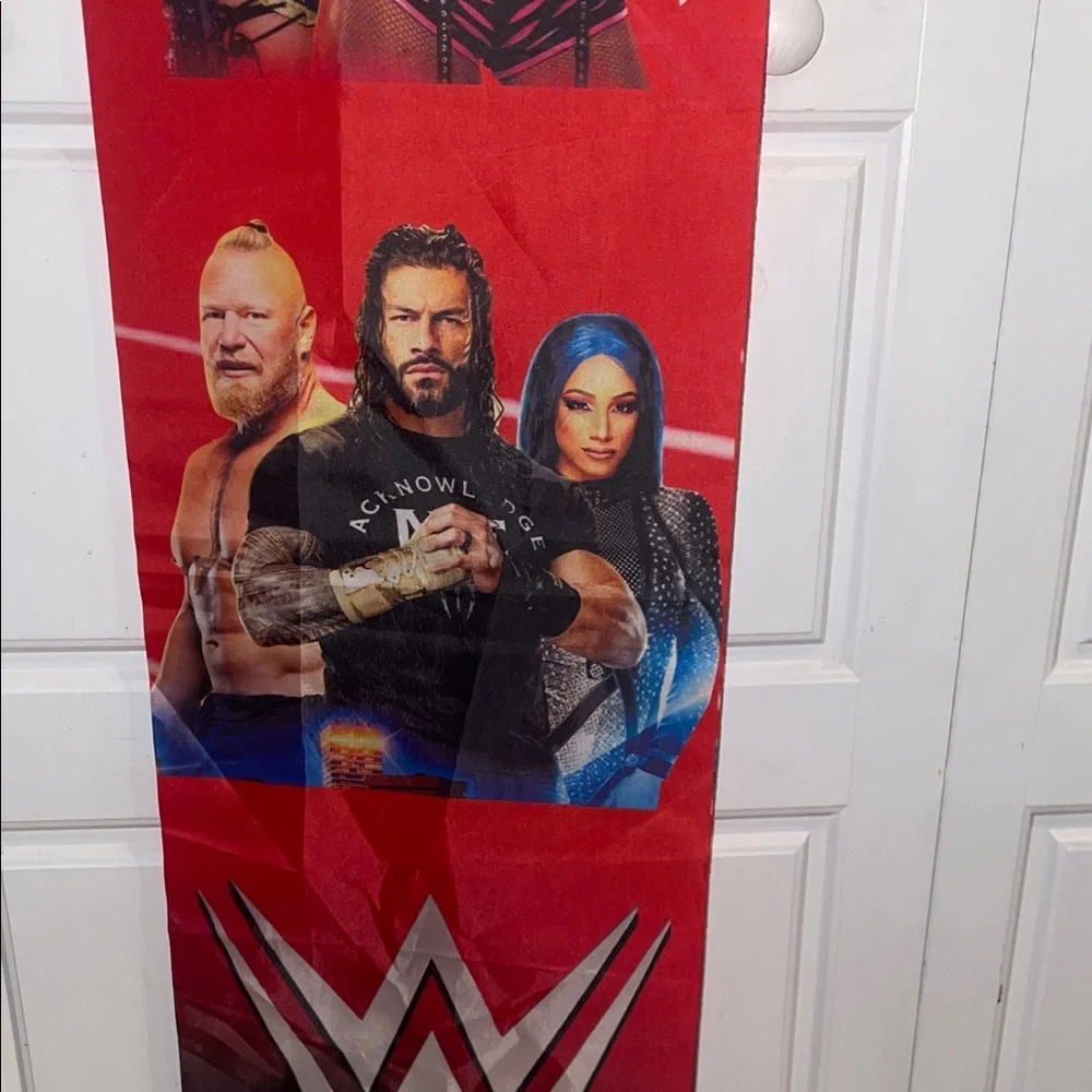 WWE Vibrant Red and Black Happy Birthday Banner - Picture 5 of 6
